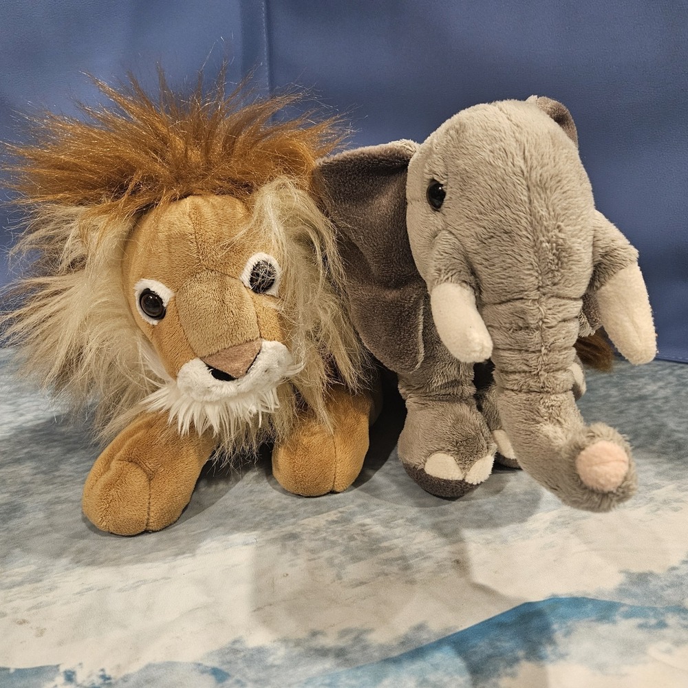 Disney Worldwide Conservation Fund Lion & Elephant Plush Disney Parks Safari Lot